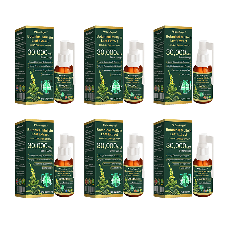 🫁⚡✅Official Store:CareRegen® Botanical Mullein Leaf Extract Lung Cleanse Spray(🫁Directly acts on COPD, asthma, chronic bronchitis (CB), respiratory infections, lung cancer, sinusitis, and other conditions🫁)🌞