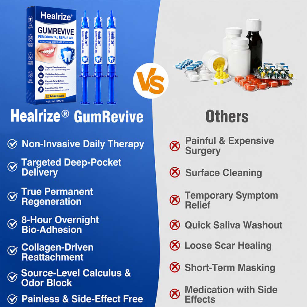 🦷🦢Healrize® GumRevive gel for the regeneration of the tooth-supporting apparatus (for bleeding gums, receding gums, and loose teeth)🐰