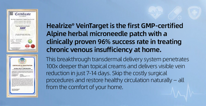 🇬🇧 Healrize® VeinTarget Microneedle Patch Instant Relief, Long-Term Results🦵💯