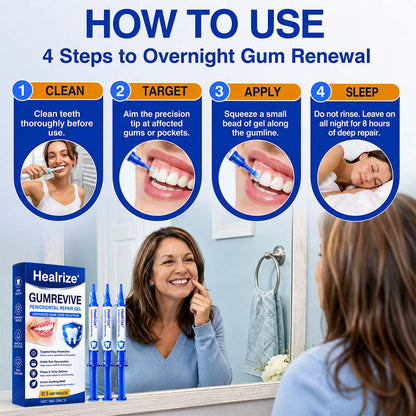 🦷🦢Healrize® GumRevive gel for the regeneration of the tooth-supporting apparatus (for bleeding gums, receding gums, and loose teeth)🐰