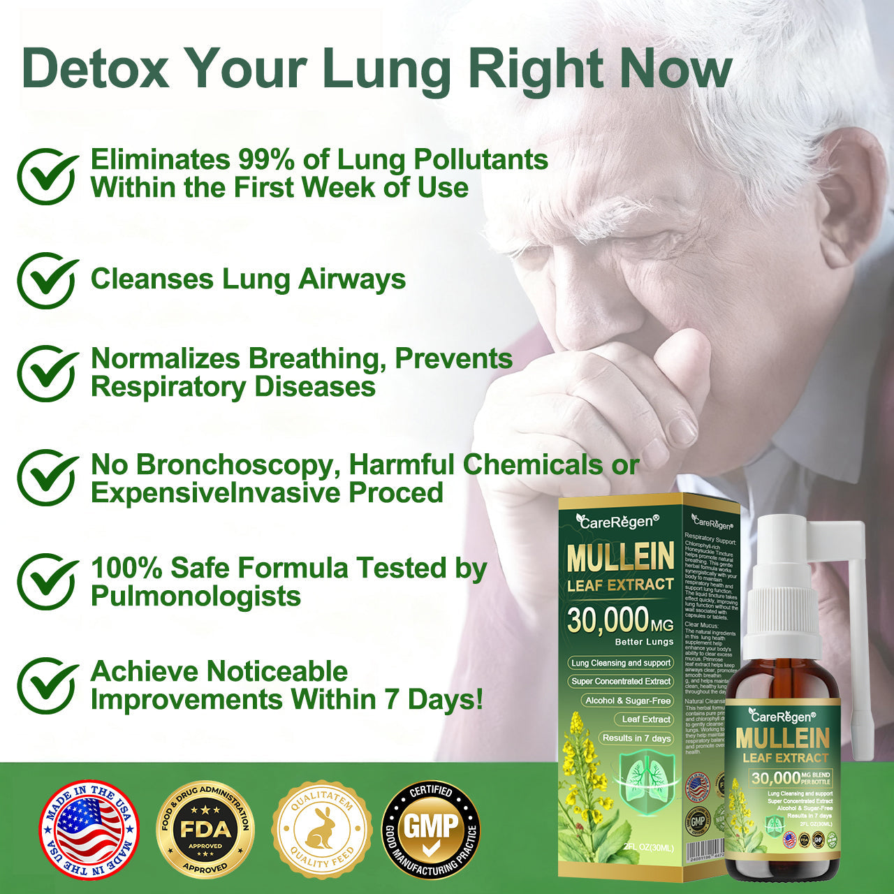 𝗢𝗳𝗳𝗶𝗰𝗶𝗮𝗹 | CareRegen® Organic Lung Cleansing Mullein Leaf Extract Spray 🌈 𝐂𝐥𝐢𝐧𝐢𝐜𝐚𝐥𝐥𝐲 𝐩𝐫𝐨𝐯𝐞𝐧, 𝐡𝐢𝐠𝐡𝐥𝐲 𝐜𝐨𝐧𝐜𝐞𝐧𝐭𝐫𝐚𝐭𝐞𝐝 𝐟𝐨𝐫𝐦𝐮𝐥𝐚 𝐭𝐡𝐚𝐭 𝐫𝐞𝐥𝐢𝐞𝐯𝐞𝐬 𝐜𝐨𝐮𝐠𝐡, 𝐩𝐡𝐥𝐞𝐠𝐦, 𝐚𝐬𝐭𝐡𝐦𝐚 & 𝐂𝐎𝐏𝐃 — 𝐛𝐫𝐞𝐚𝐭𝐡𝐞 𝐞𝐚𝐬𝐢𝐞𝐫, 𝐟𝐚𝐬𝐭𝐞𝐫.🌈🌼