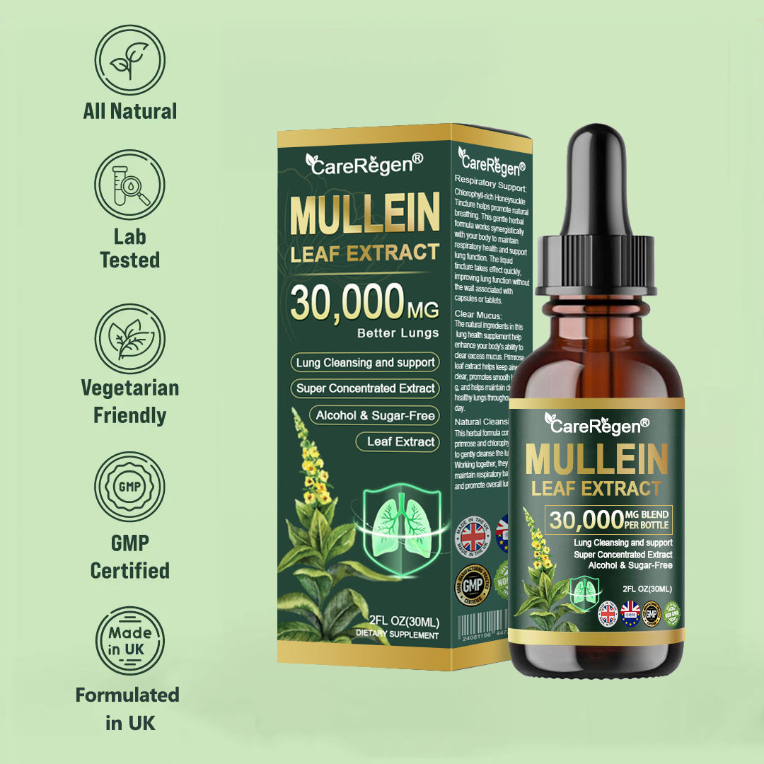 𝗢𝗳𝗳𝗶𝗰𝗶𝗮𝗹 𝗦𝘁𝗼𝗿𝗲:CareRegen® 𝗢𝗿𝗴𝗮𝗻𝗶𝗰 𝗟𝘂𝗻𝗴 𝗖𝗹𝗲𝗮𝗻𝘀𝗶𝗻𝗴 𝗠𝘂𝗹𝗹𝗲𝗶𝗻 𝗟𝗲𝗮𝗳 𝗘𝘅𝘁𝗿𝗮𝗰𝘁 𝗗𝗿𝗼𝗽𝘀  𝐂𝐥𝐢𝐧𝐢𝐜𝐚𝐥𝐥𝐲 𝐩𝐫𝐨𝐯𝐞𝐧, 𝐡𝐢𝐠𝐡𝐥𝐲 𝐜𝐨𝐧𝐜𝐞𝐧𝐭𝐫𝐚𝐭𝐞𝐝 𝐟𝐨𝐫𝐦𝐮𝐥𝐚 𝐭𝐡𝐚𝐭 𝐫𝐞𝐥𝐢𝐞𝐯𝐞𝐬 𝐜𝐨𝐮𝐠𝐡, 𝐩𝐡𝐥𝐞𝐠𝐦, 𝐚𝐬𝐭𝐡𝐦𝐚 & 𝐂𝐎𝐏𝐃 — 𝐛𝐫𝐞𝐚𝐭𝐡𝐞 𝐞𝐚𝐬𝐢𝐞𝐫, 𝐟𝐚𝐬𝐭𝐞𝐫. 🌬️🍃