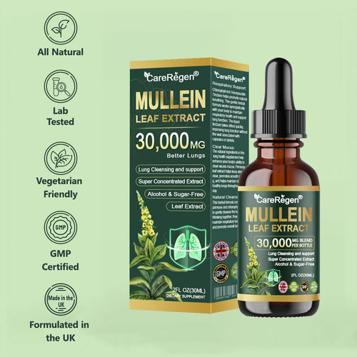 𝗢𝗳𝗳𝗶𝗰𝗶𝗮𝗹 𝗦𝘁𝗼𝗿𝗲:CareRegen® 𝗢𝗿𝗴𝗮𝗻𝗶𝗰 𝗟𝘂𝗻𝗴 𝗖𝗹𝗲𝗮𝗻𝘀𝗶𝗻𝗴 𝗠𝘂𝗹𝗹𝗲𝗶𝗻 𝗟𝗲𝗮𝗳 𝗘𝘅𝘁𝗿𝗮𝗰𝘁 𝗗𝗿𝗼𝗽𝘀 𝐂𝐥𝐢𝐧𝐢𝐜𝐚𝐥𝐥𝐲 𝐩𝐫𝐨𝐯𝐞𝐧, 𝐡𝐢𝐠𝐡𝐥𝐲 𝐜𝐨𝐧𝐜𝐞𝐧𝐭𝐫𝐚𝐭𝐞𝐝 𝐟𝐨𝐫𝐦𝐮𝐥𝐚 𝐭𝐡𝐚𝐭 𝐫𝐞𝐥𝐢𝐞𝐯𝐞𝐬 𝐜𝐨𝐮𝐠𝐡, 𝐩𝐡𝐥𝐞𝐠𝐦, 𝐚𝐬𝐭𝐡𝐦𝐚 & 𝐂𝐎𝐏𝐃 — 𝐛𝐫𝐞𝐚𝐭𝐡𝐞 𝐞𝐚𝐬𝐢𝐞𝐫, 𝐟𝐚𝐬𝐭𝐞𝐫.🎁