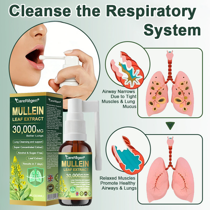 𝗢𝗳𝗳𝗶𝗰𝗶𝗮𝗹 | CareRegen® Organic Lung Cleansing Mullein Leaf Extract Spray  𝐂𝐥𝐢𝐧𝐢𝐜𝐚𝐥𝐥𝐲 𝐩𝐫𝐨𝐯𝐞𝐧, 𝐡𝐢𝐠𝐡𝐥𝐲 𝐜𝐨𝐧𝐜𝐞𝐧𝐭𝐫𝐚𝐭𝐞𝐝 𝐟𝐨𝐫𝐦𝐮𝐥𝐚 𝐭𝐡𝐚𝐭 𝐫𝐞𝐥𝐢𝐞𝐯𝐞𝐬 𝐜𝐨𝐮𝐠𝐡, 𝐩𝐡𝐥𝐞𝐠𝐦, 𝐚𝐬𝐭𝐡𝐦𝐚 & 𝐂𝐎𝐏𝐃 — 𝐛𝐫𝐞𝐚𝐭𝐡𝐞 𝐞𝐚𝐬𝐢𝐞𝐫, 𝐟𝐚𝐬𝐭𝐞𝐫.🛡️🗓️