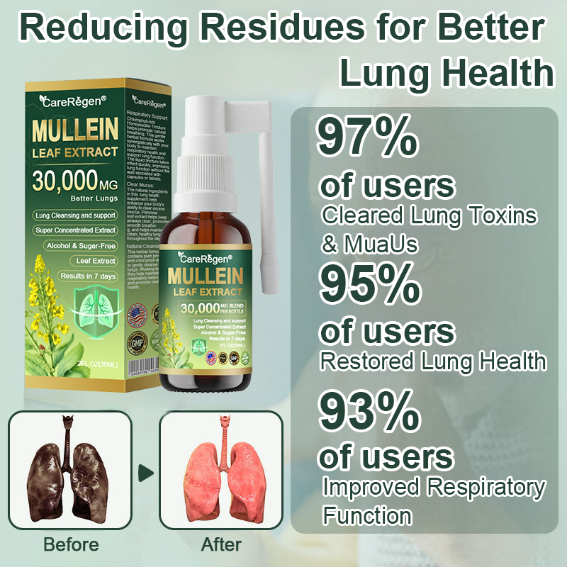 𝗢𝗳𝗳𝗶𝗰𝗶𝗮𝗹 | CareRegen® Organic Lung Cleansing Mullein Leaf Extract Spray 🌈 𝐂𝐥𝐢𝐧𝐢𝐜𝐚𝐥𝐥𝐲 𝐩𝐫𝐨𝐯𝐞𝐧, 𝐡𝐢𝐠𝐡𝐥𝐲 𝐜𝐨𝐧𝐜𝐞𝐧𝐭𝐫𝐚𝐭𝐞𝐝 𝐟𝐨𝐫𝐦𝐮𝐥𝐚 𝐭𝐡𝐚𝐭 𝐫𝐞𝐥𝐢𝐞𝐯𝐞𝐬 𝐜𝐨𝐮𝐠𝐡, 𝐩𝐡𝐥𝐞𝐠𝐦, 𝐚𝐬𝐭𝐡𝐦𝐚 & 𝐂𝐎𝐏𝐃 — 𝐛𝐫𝐞𝐚𝐭𝐡𝐞 𝐞𝐚𝐬𝐢𝐞𝐫, 𝐟𝐚𝐬𝐭𝐞𝐫.🌈🌼