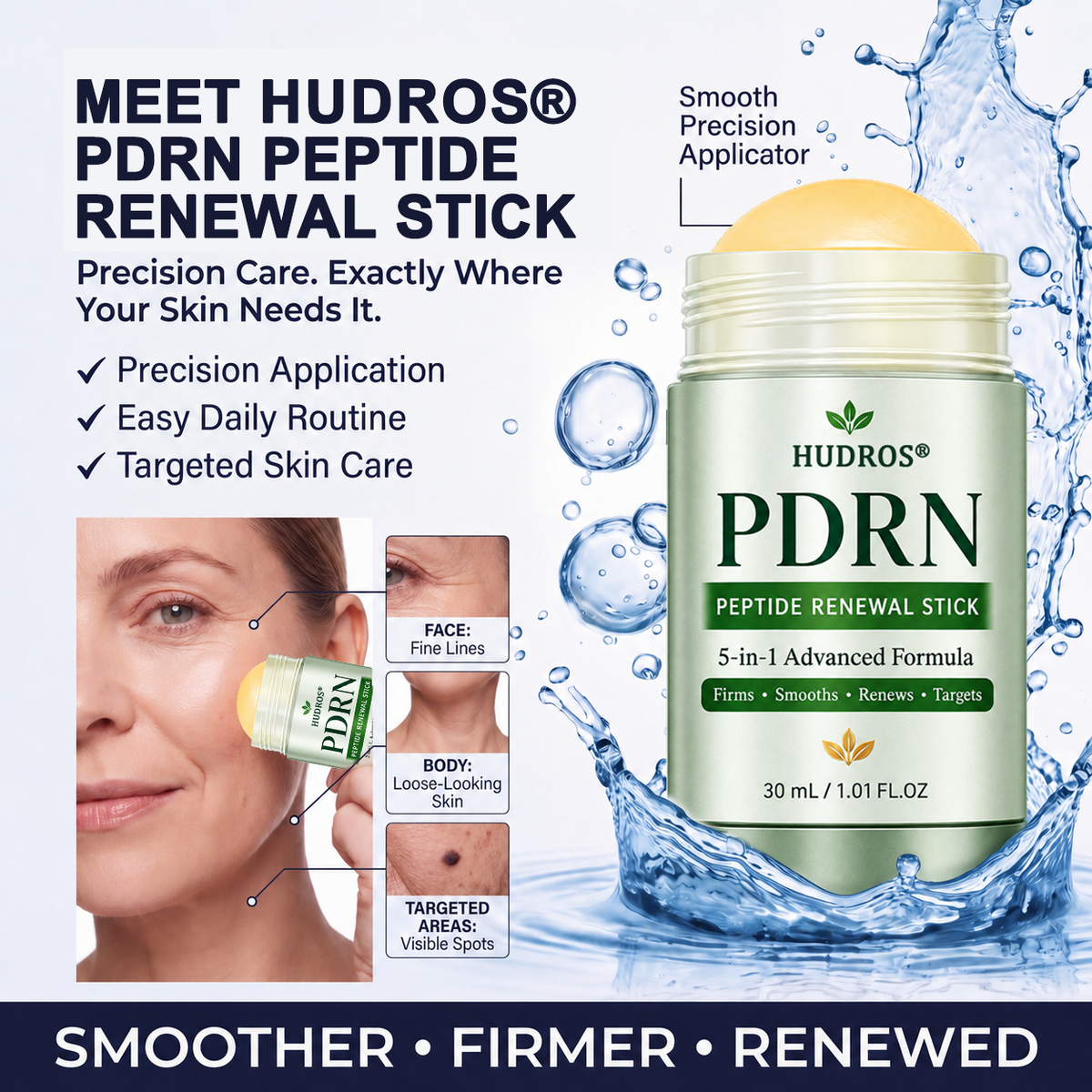 Hudros® 👨‍⚕️𝑷𝑫𝑹𝑵 𝑨𝒏𝒕𝒊-𝑨𝒈𝒊𝒏𝒈 & 𝑻𝒂𝒓𝒈𝒆𝒕𝒆𝒅 𝑺𝒑𝒐𝒕 𝑹𝒆𝒏𝒆𝒘𝒂𝒍 𝑺𝒕𝒊𝒄𝒌（𝑯𝒆𝒍𝒑𝒔 𝑺𝒎𝒐𝒐𝒕𝒉 𝑾𝒓𝒊𝒏𝒌𝒍𝒆𝒔, 𝑺𝒖𝒑𝒑𝒐𝒓𝒕 𝑭𝒊𝒓𝒎𝒆𝒓-𝑳𝒐𝒐𝒌𝒊𝒏𝒈 𝑺𝒌𝒊𝒏, 𝒂𝒏𝒅 𝑰𝒎𝒑𝒓𝒐𝒗𝒆 𝑻𝒉𝒆 𝑨𝒑𝒑𝒆𝒂𝒓𝒂𝒏𝒄𝒆 𝑶𝒇 𝑽𝒊𝒔𝒊𝒃𝒍𝒆 𝑺𝒑𝒐𝒕𝒔）🟧
