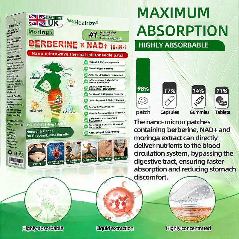 𝑶𝒇𝒇𝒊𝒄𝒊𝒂𝒍 𝑺𝒕𝒐𝒓𝒆  | 🩹👨‍⚕️Healrize®𝑴𝒐𝒓𝒊𝒏𝒈𝗮 · 𝗕𝗲𝗿𝗯𝗲𝗿𝙞𝙣𝙚 × 𝙉𝘼𝐃+ 𝟏𝟎-𝐢𝐧-𝟏 𝗔𝗱𝘃𝗮𝗻𝗰𝙚𝙙 Nano Microwave Thermal Metabolic Patch(𝐉𝐮𝐬𝐭 𝐨𝐧𝐜𝐞 𝐚 𝐝𝐚𝐲, 𝐯𝐢𝐬𝐢𝐛𝐥𝐞 𝐜𝐡𝐚𝐧𝐠𝐞𝐬 𝐢𝐧 𝟕 𝐝𝐚𝐲𝐬） ✅ 𝐅𝐨𝐫 𝐨𝐛𝐞𝐬𝐢𝐭𝐲, 🅛🅞🅞🅢🅔 🅢🅚🅘🅝,𝐝𝐢𝐚𝐛𝐞𝐭𝐞𝐬, 𝐬𝐥𝐞𝐞𝐩 𝐚𝐩𝐧𝐞𝐚, 𝐣𝐨𝐢𝐧𝐭 𝐢𝐬𝐬𝐮𝐞𝐬, 𝐚𝐧𝐝 𝐦𝐨𝐫𝐞 ❤👑