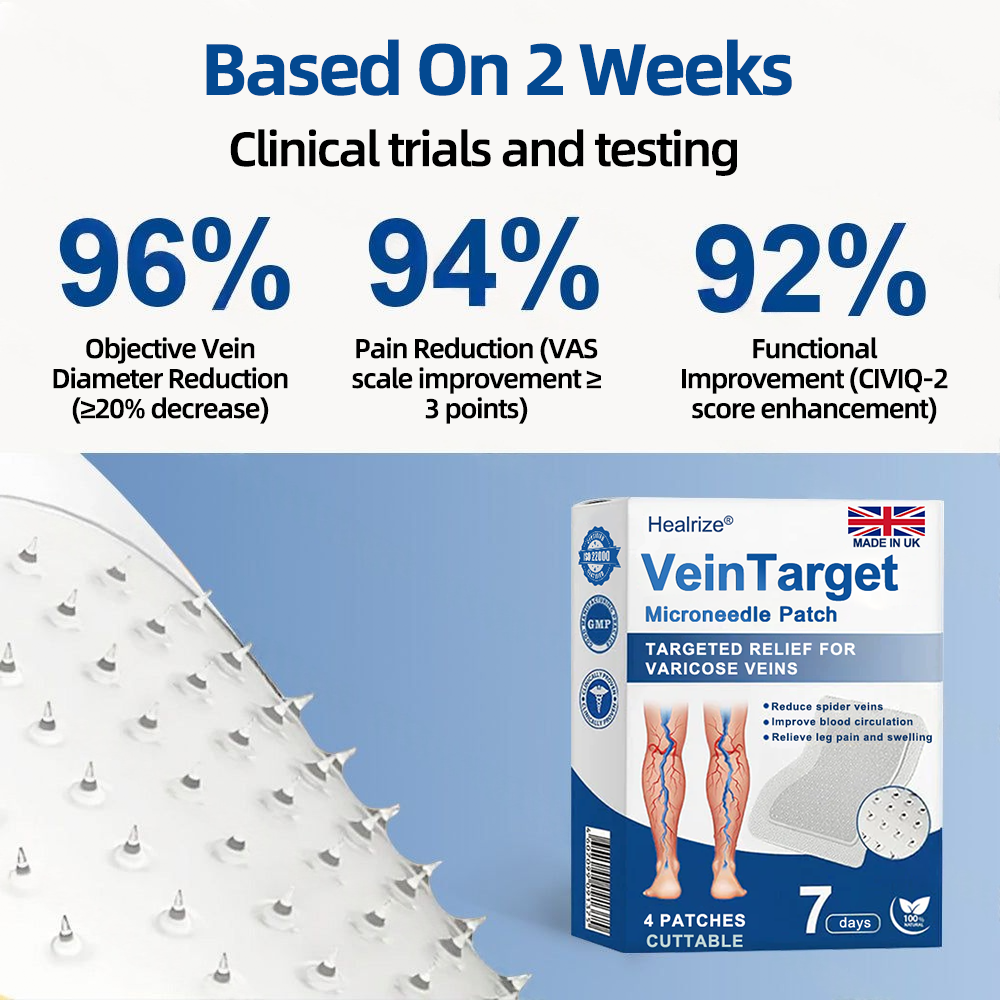 🇬🇧 Healrize® VeinTarget Microneedle Patch Instant Relief, Long-Term Results🦵💯