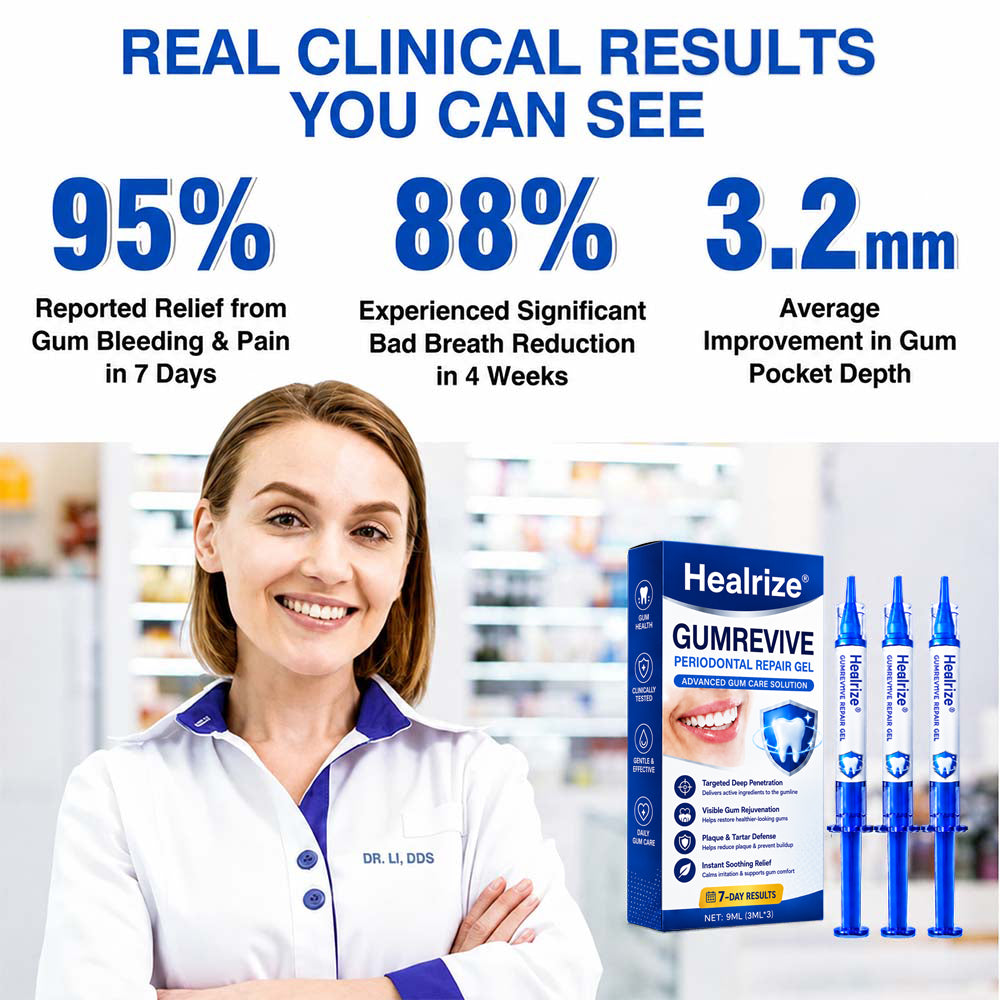 🦷🦢Healrize® GumRevive gel for the regeneration of the tooth-supporting apparatus (for bleeding gums, receding gums, and loose teeth)🐰